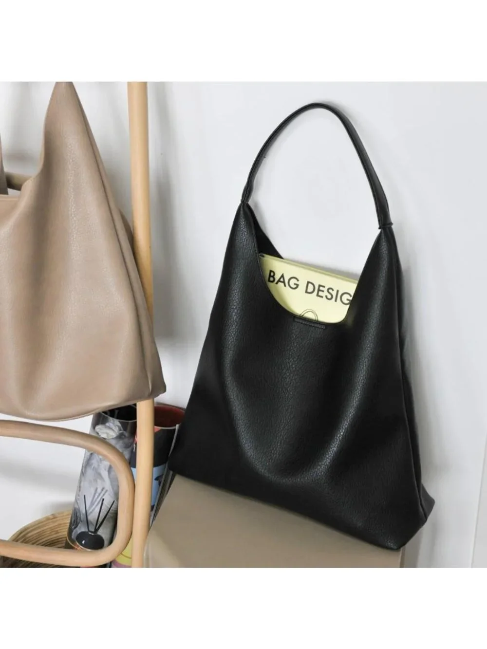 Soft Vegan Leather Hobo Bag for Women | Slouchy Shoulder Tote Purse